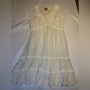White linen Tory Burch dress